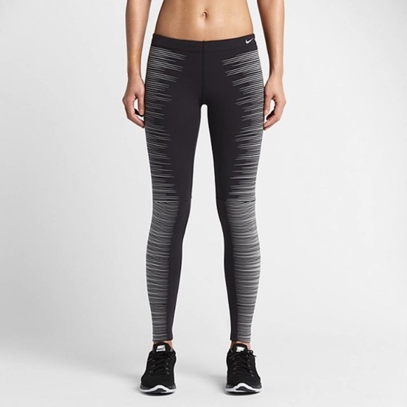 Nike reflective tights Small s leggings pants black - Picture 2 of 7